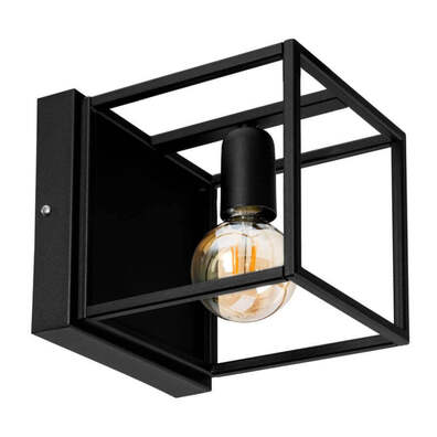 Kinkiet Case 13/1C w stylu loft, czarny, metalowy - idealny do nowoczesnych wnętrz