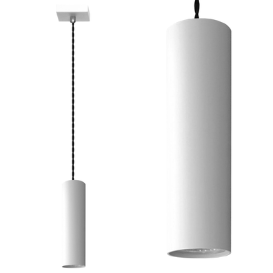 Lampa sufitowa wisząca ROLLER 1 biały zwis tuba nad stół