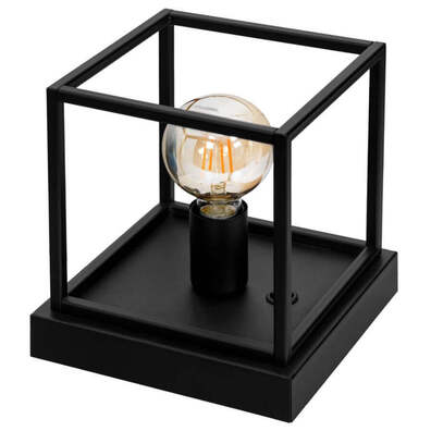 Lampa stołowa Horus 2869/LSN-B-1 w stylu loft, czarna, metalowa - idealna do nowoczesnych wnętrz