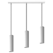 Lampa sufitowa wisząca ROLLER 3L biały zwis tuba nad stół (4)