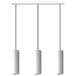 Lampa sufitowa wisząca ROLLER 3L biały zwis tuba nad stół (1)