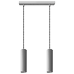 Lampa sufitowa wisząca ROLLER 2 srebrny zwis tuba nad stół (4)