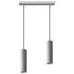 Lampa sufitowa wisząca ROLLER 2 srebrny zwis tuba nad stół (3)