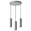Lampa sufitowa wisząca ROLLER 3P srebrny zwis tuba nad stół (4)