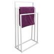 Stojak na ręczniki SIMPLE 3-ramienny biały wieszak stojący metalowy loft (1)