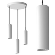 Lampa sufitowa wisząca ROLLER 3P biały zwis tuba nad stół (1)