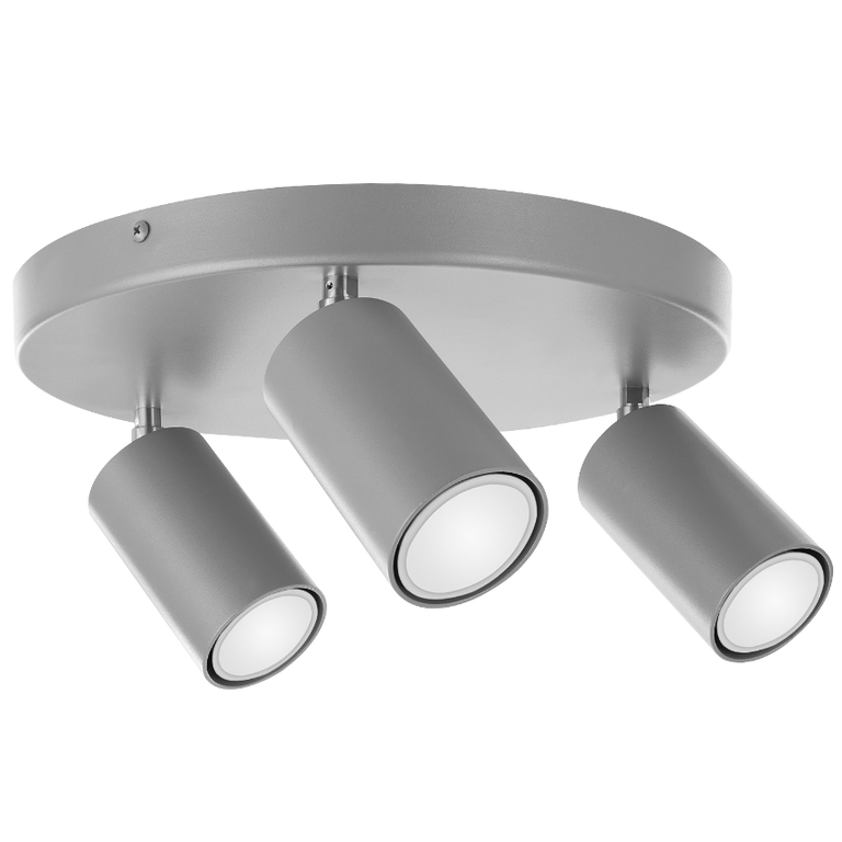 Spot Lampa sufitowa ścienna tuba Roller 3P srebrny (1)